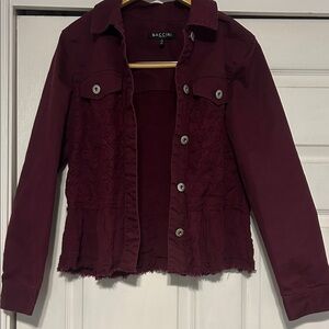 Baccini Women's Deep Burgundy Jean Jacket